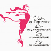 Dance Quote with Ballerina.