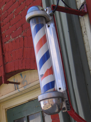 ... old barbershops ! From the bay rum to the chairs and barber poles