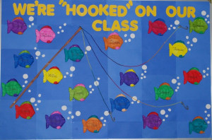 We're Hooked On Our Class Fish Bulletin Board