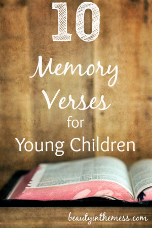 10 Memory Verses for Young Children