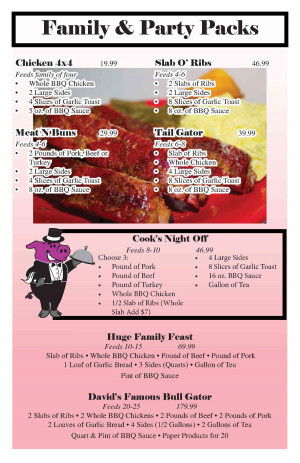 bbq menu