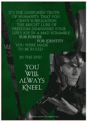 You will always kneel.