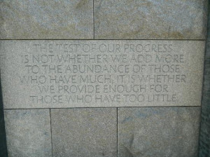 Foto de Monumento a Franklin Delano Roosevelt : FDR quote