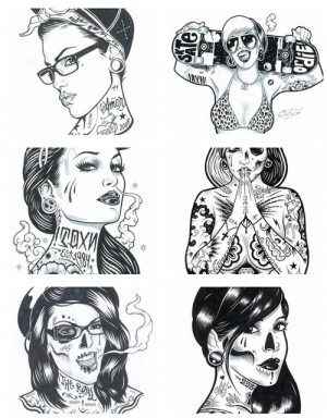 art, creative, draw, fatal clothing, gauges, girls, glasses, hair, ink ...