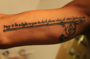 ... you in dark places when all other lights go out.” Ahh, LOTR quotes