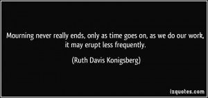 ... we do our work, it may erupt less frequently. - Ruth Davis Konigsberg