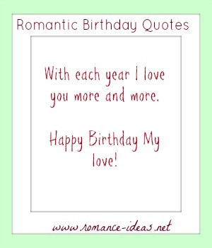 Romantic Birthday For Husband