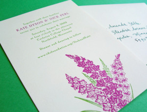 Design + Print: gladiolus wedding invitations