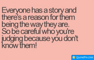 everyone has a back story...