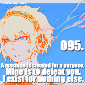 This is one of my favorite quotes Aigis says to Ryoji; the way she ...