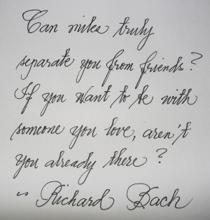 Handwritten Quote: Richard Bach
