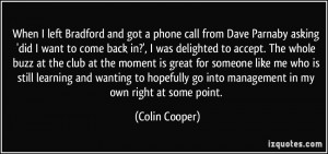 More Colin Cooper Quotes