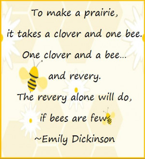 Emily Dickinson ☼ To make a prairie . . .