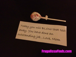 Today you will BLOW that test away. You have done an outstanding job ...