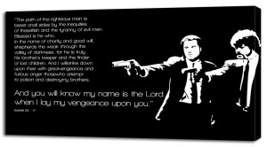 Details about 4 Sizes - Pulp Fiction Quotes Ezekiel CANVAS PRINT Home ...
