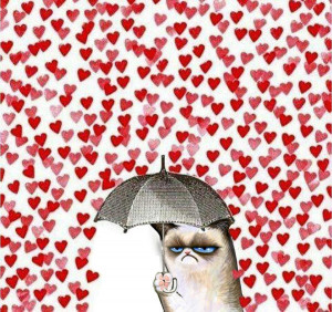 Grumpy Cat - Valentines Day... I hate it!