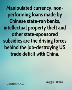 loans made by Chinese state-run banks, intellectual property theft ...