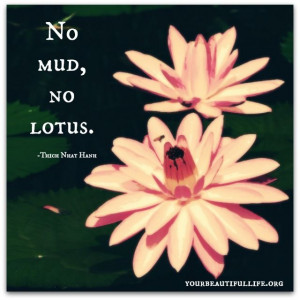 No mud, no lotus. ~ Thich Nhat Hanh
