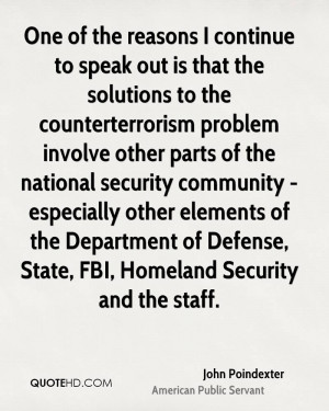 department of defense state fbi homeland security and the staff