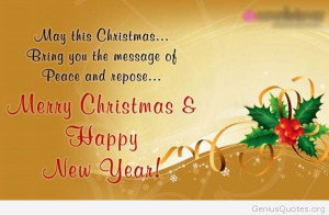 Quote for happy new year and merry christmas 2014