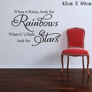 ... -it-Rains-look-for-Rainbows-Quote-Decal-Wall-stickers-living-room-UK