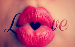 elegance, lips, love, quote, red