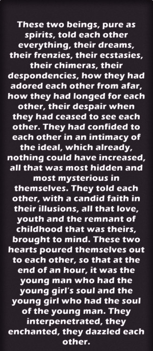 it was the young man who had the young girl's soul and the young girl ...