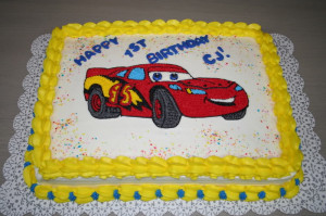 Lightning McQueen Cake Image