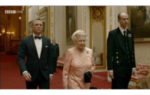 James Bond 007 Escorts The Queen To The London 2012 Olympic Games