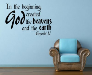 Genesis 1:1 In the...Religious Wall Decal Quotes