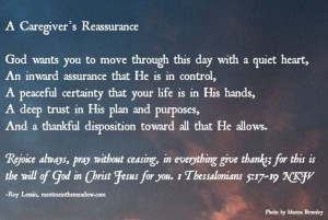 Caregiver's Reassurance - Roy Lessin 2-5-14