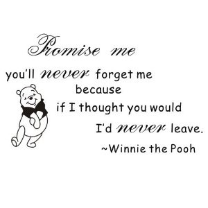 ... ll never forget me because if I thought you would I’d never leave