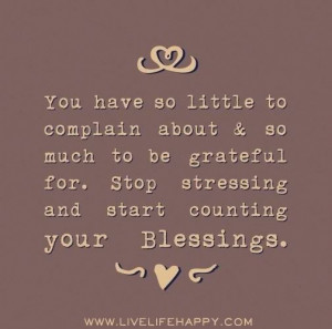 Life quote- count your blessings