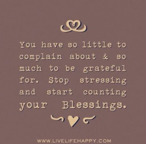 Life quote- count your blessings