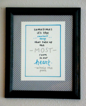 Winnie the Pooh quote framed art by byJustJayme on Etsy, $12.00