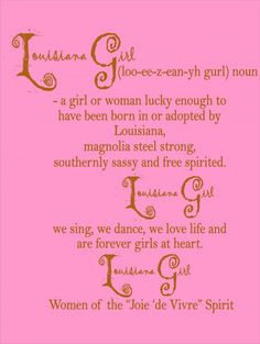 Louisiana Girl The Definition Louisiana Girl Logo on Left Chest ...