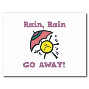 rain rain go away post cards