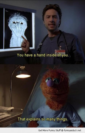 scrubs jd Muppet x ray hand inside tv scene funny pics pictures pic ...