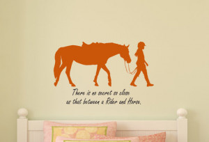 Horse Decal Girl Horse Rider Quote Teen Bedroom Sticker Childs Room ...
