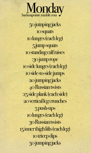 workout I’m doing this morning(before school)