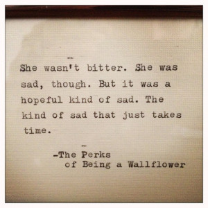The Perks of Being a Wallflower Quote Typed on Typewriter and Framed
