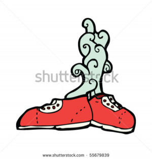 Smelly Shoes Cartoon Stock...