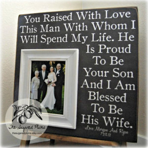 ... , Parents Thank You Gift, Wedding, Personalized Picture Frame 16x16