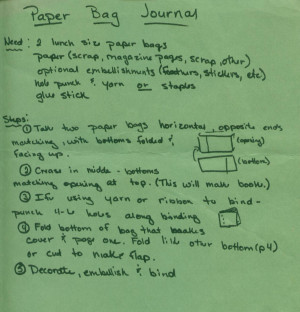 Paper Bag Journal - Instructions