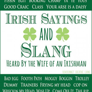 Irish Slang and Irish Sayings