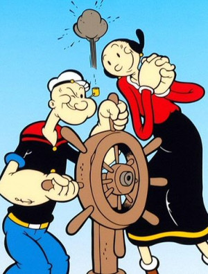 popeye the sailor man i m strong to the finish cause i eats me