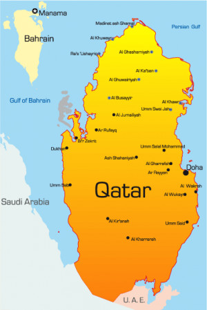 Qatar Middle East Map