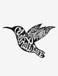 weeks' illustration is the silhouette of a hummingbird. Hummingbirds ...