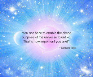 ... purpose of the Universe to unfold. That is how important you are