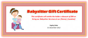 tips to design babysitting gift certificate
